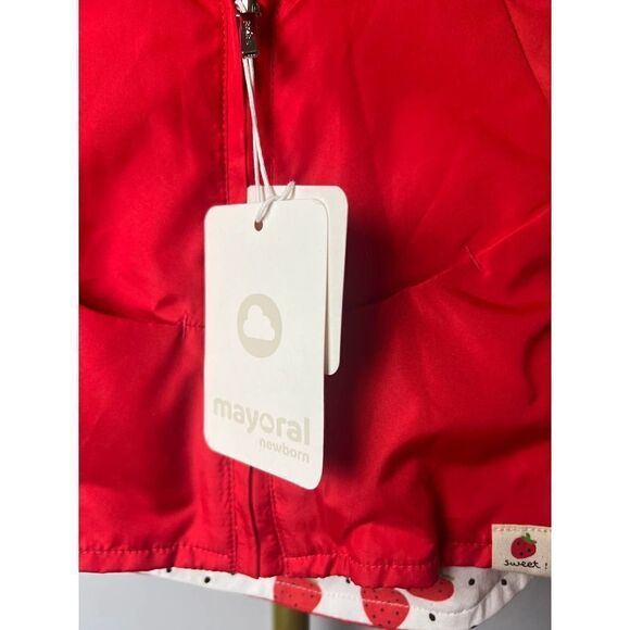 NWT Mayoral Strawberry Reversible Windbreaker Jacket Sz. 2-4mo - Picture 4 of 7